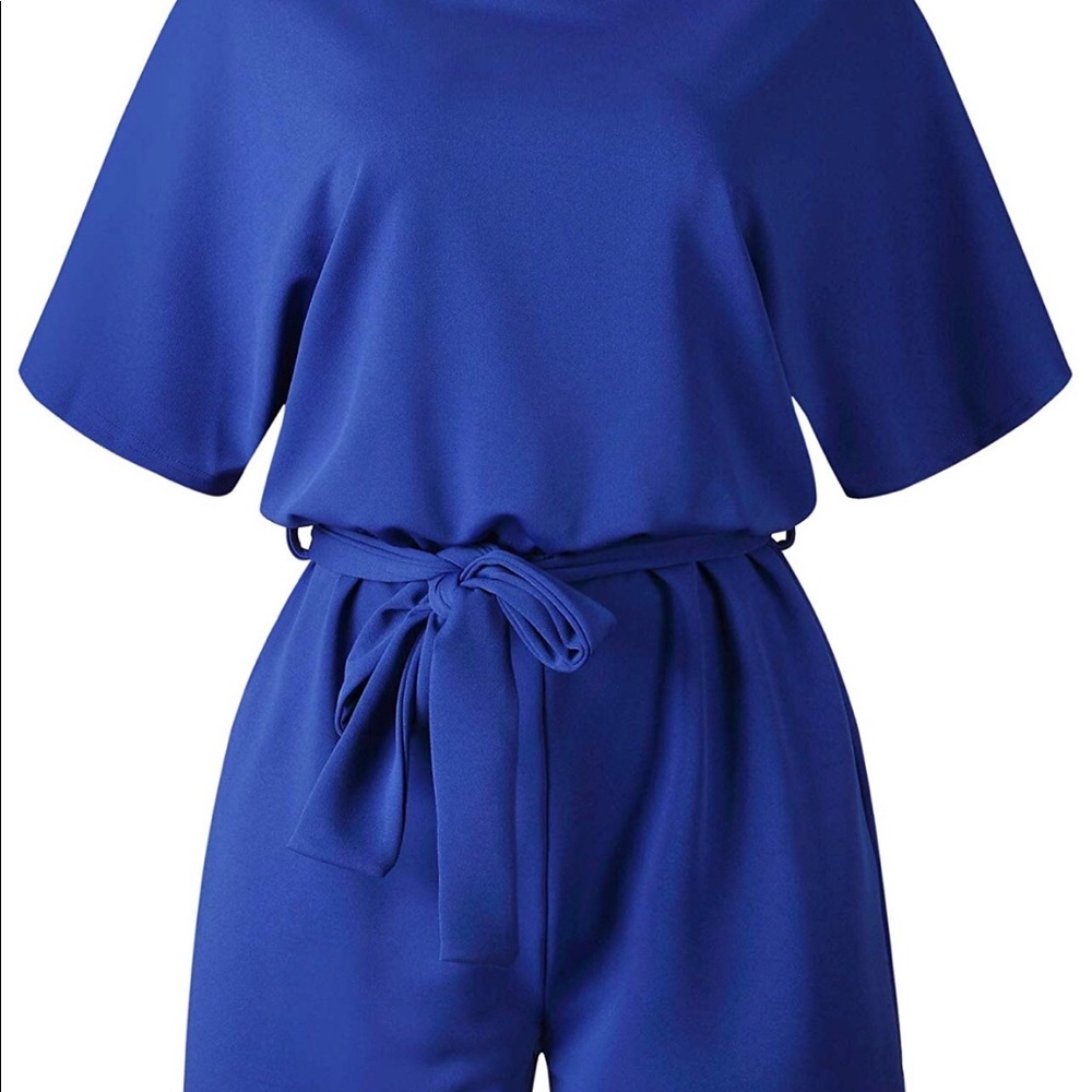 BRAND NEW ROYAL BLUE DRESSY ROMPER